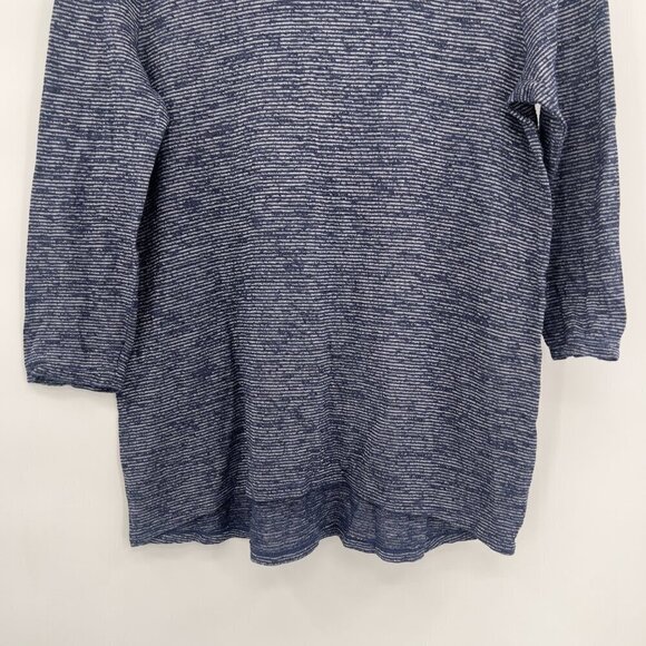 Athleta Striped Blue Athleisure High Low Top S - Picture 2 of 5